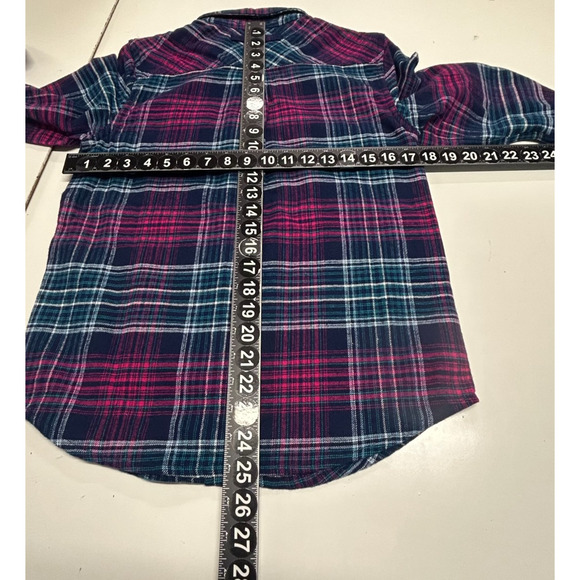 Legendary Whitetails Shirt Boys Youth Large 14-16 Blue Plaid Lumberjack Flannel - Picture 3 of 9